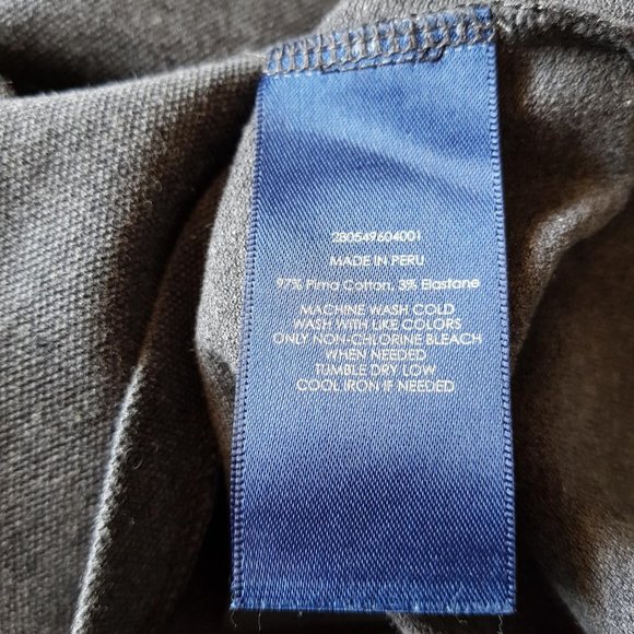 Polo Ralph Lauren 5 buttons grey long sleeve top with purple horse emblem - Picture 4 of 6